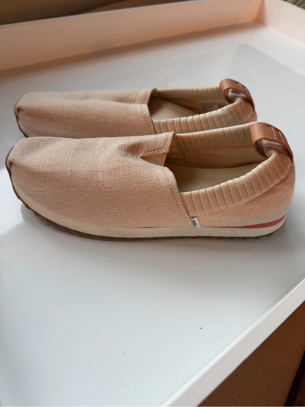 Toms Women's Espadrilles in Blush Pink and Tan